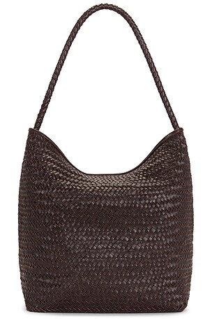 Madewell Handwoven Bucket Bag in Chocolate