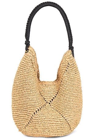 Madewell Lg Straw Pouchette Bag: Seasonal in Neutral