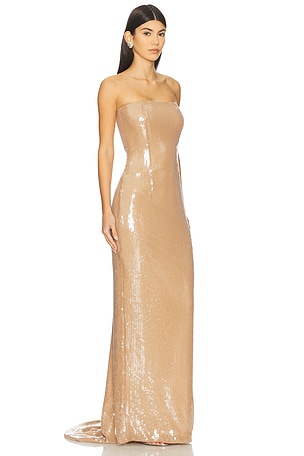 Mother of All Amaya Sequins Dress in Brown. Size XS. Also