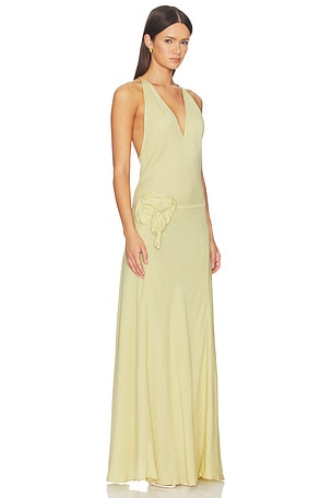 Mother of All Fran Belt Dress in Lemon