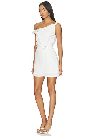 Mother of All Ethel Ripple Mini Dress in White. Size M. Also