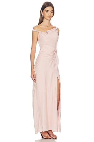 Mother of all vestido ethel ripple maxi en color rosado
