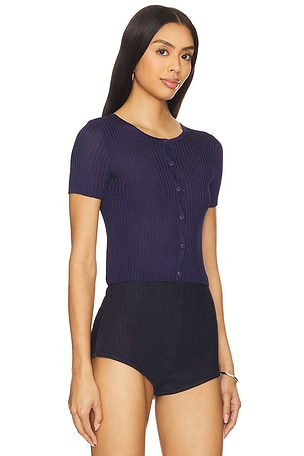 Mother of All Eline V Neck Top in Navy