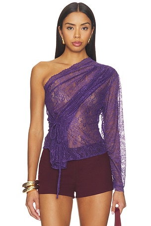 Cora One Shoulder Lace Top Mother of All