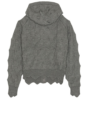 MADFRENZY Spiked Zip Up Hoodie in Grey. Size XL/1X. Also