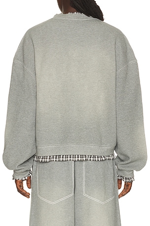 MADFRENZY Layered Sweatshirt in Grey