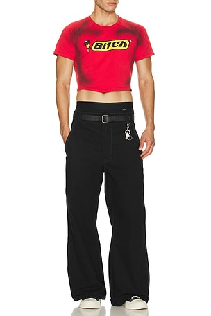 Bitch Cropped T-Shirt MADFRENZY
