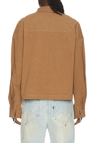 MADFRENZY Miss Overshirt in Brown. Size M. Also
