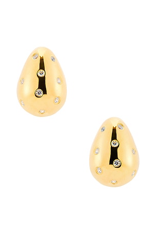 MEGA Sprinkle Teardrop Earrings in Metallic Gold