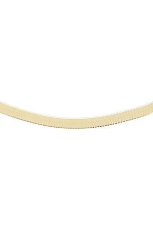 MEGA Herringbone 16 Necklace in Metallic Gold