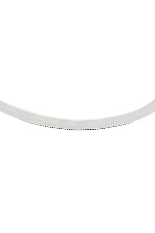 MEGA Herringbone 16 Necklace in Metallic Silver
