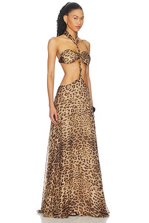 Mariandree Gaitan Kira Dress in Brown