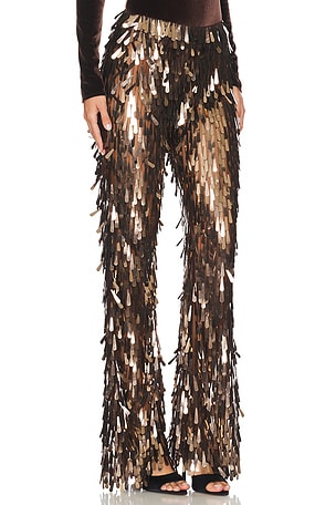 Mariandree Gaitan Charlotte Pant in Metallic Bronze