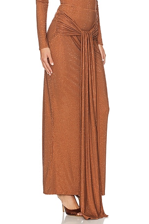 Mariandree Gaitan Tamara Skirt in Metallic Bronze
