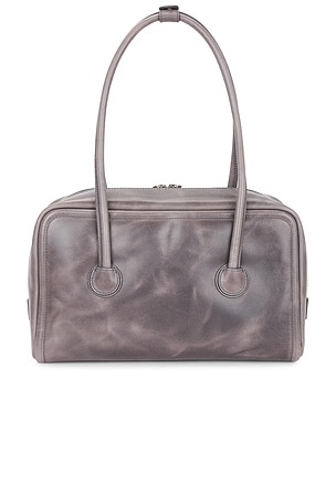 MARGESHERWOOD Soft Boston Shoulder Bag in Grey