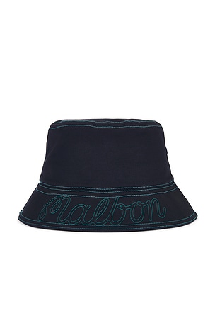 Malbon Golf Artigianale Bucket Hat in Navy