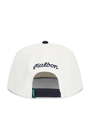 Malbon Palmera Snapback Hat in White,Black