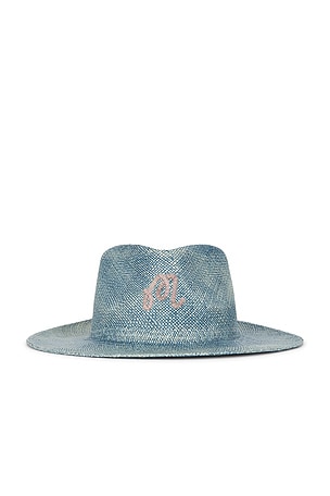Indigo Straw Hat Malbon