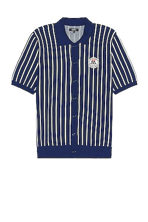 Parlay Striped Knit Shirt Malbon Golf