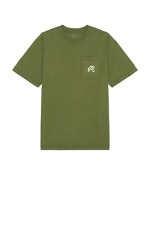 Malbon Golf Gelato Stand Pocket Tee in Green