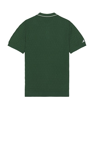 Malbon Golf Crest Knit Polo in Green. Size XL/1X. Also