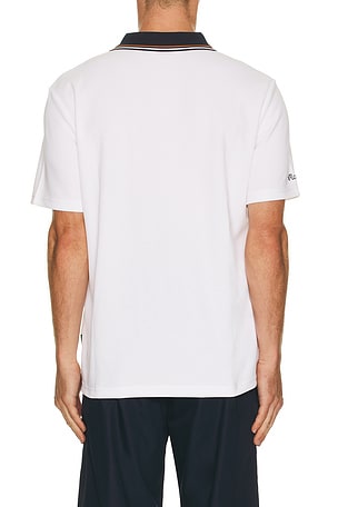 Malbon Golf Fairway Oakwood Polo in White