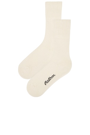 Malbon Golf Sloane Scrunch Sock in Ivory