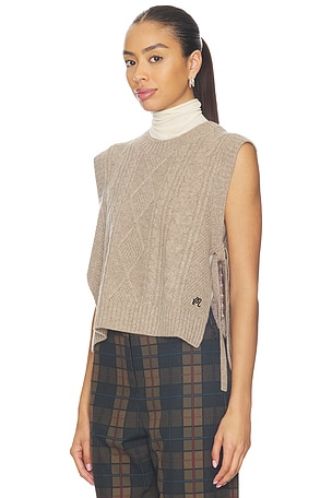 Malbon Golf Elspeth Sweater Vest in Taupe