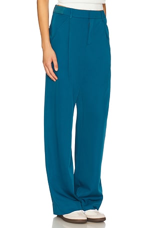 Malbon Golf Emelia Pleated Trousers in Teal