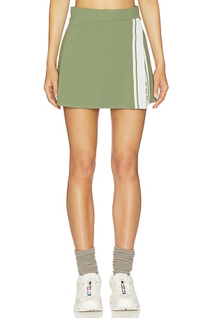 Malbon Golf Baseline Mini Skirt in Olive
