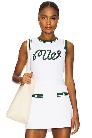 Luna Rib Knit Tank Top Malbon Golf