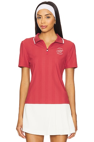 Camilla Quarter Zip Ss Polo Top Malbon Golf