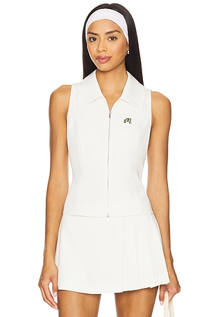 Gemma Zip Sleeveless Polo Top Malbon Golf