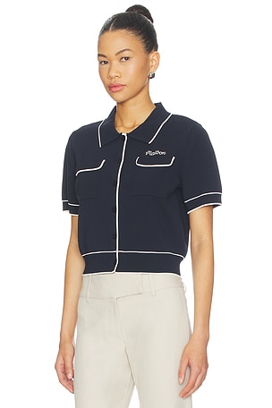 Malbon Golf Jacqueline Polo Top in Navy