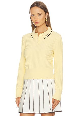 Malbon Selma Polo Top in Lemon