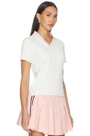 Malbon Carlota Polo Top in Ivory