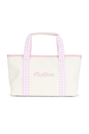Malbon X Hvn Lorna Tote Bag in White,Pink