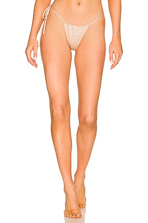 x REVOLVE Side Tie String Bikini Bottom with Crystals Monica Hansen Beachwear