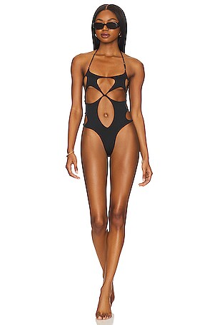 Vix Swimwear Kim One Piece Brazilian Swimsuit in Black REVOLVE