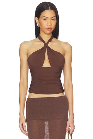 Piper Knotted Halter Top Mimchik