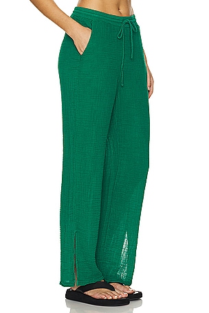 Michael Stars Jovi Waist Tie Pant in Green