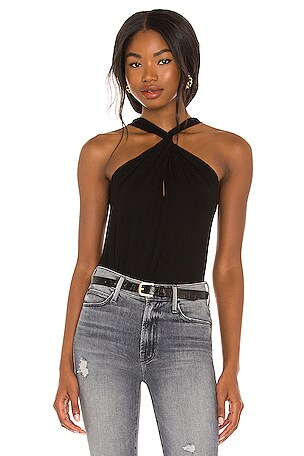 Michael Stars Cindy Twist Halter in Black | REVOLVE Michael Stars Cindy Twist Halter in Black | REVOLVE