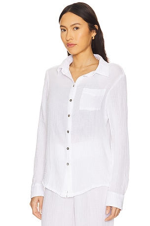 Michael Stars Ernie With Pocket Top in White