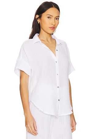Michael Stars Bailey Button Down Shirt in White