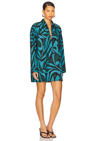 MIKOH Laurel Dress in Blue,Teal. Size 3 / L. Also