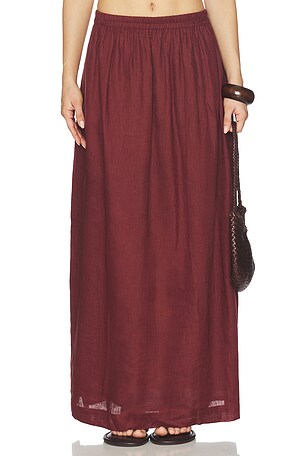 MIKOH Ciel Maxi Skirt in Brown