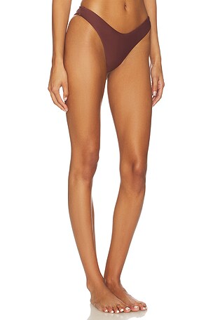 MIKOH Tropezina High Leg Bikini Bottom in Brown