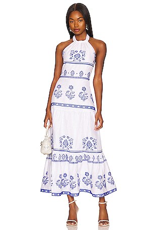 MILLY Dea Cross Stitch Embroidered Dress in Blue | REVOLVE MILLY Dea Cross Stitch Embroidered Dress in Blue | REVOLVE