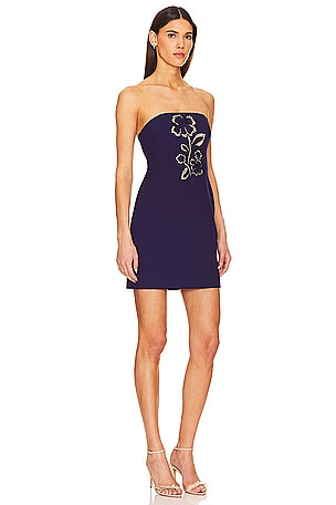 MILLY Angel Carnation Cady Dress in Navy