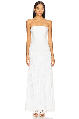 Norelle Strapless Pleated Dress MILLY